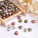 90Pcs Tibetan Style Cat Head Spacer Beads 8x8mm