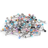 90pcs Acrylic Ball Lip Labret Rings Stainless Steel Barbell Ear Tragus