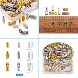 Brass Screw Clasps for Jewelry Making DIY Tube 40pcs