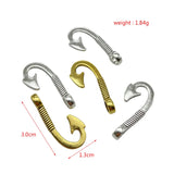 90pcs 13*30mm two-color anchor hook pendant DIY bracelet leather rope buckle
