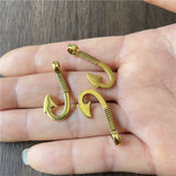 90pcs 13*30mm two-color anchor hook pendant DIY bracelet leather rope buckle