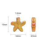 90pcs 13x14mm Starfish Spacer Beads for Jewelry Making