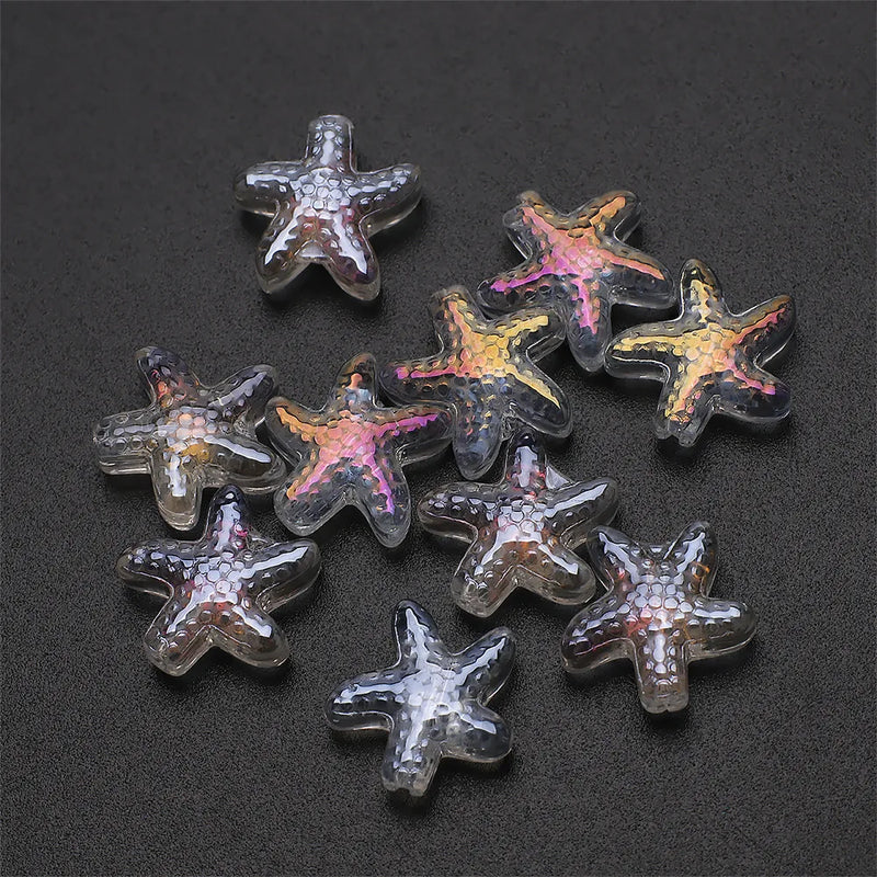 90pcs 13x14mm Starfish Spacer Beads for Jewelry Making