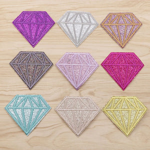 90pcs Colorful Diamond Iron on Patches Clothing
