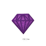 90pcs Colorful Diamond Iron on Patches Clothing