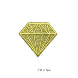90pcs Colorful Diamond Iron on Patches Clothing