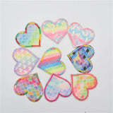 90pcs Love Embroidered DIY Clothing Patch Golden Onion Cloth Paste