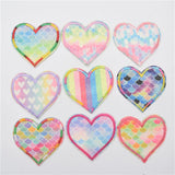 90pcs Love Embroidered DIY Clothing Patch Golden Onion Cloth Paste