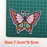 90pcs Butterfly Iron On Patch Sew Embroidered Fabric Stickers DIY Sewing Craft