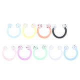 Acrylic Glitter Nose Septum Piercing Hoop