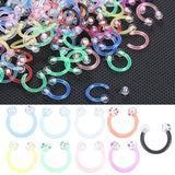 Acrylic Glitter Nose Septum Piercing Hoop