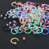 Acrylic Glitter Nose Septum Piercing Hoop