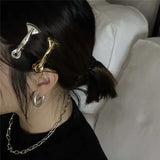 Smooth Bone Metal Hair Clip Punk 90s 2000s