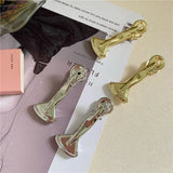 Smooth Bone Metal Hair Clip Punk 90s 2000s