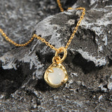 92.5 Silver Charm Necklace With Agate Fine Jewelry