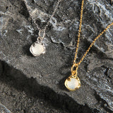 92.5 Silver Charm Necklace With Agate Fine Jewelry