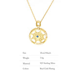 925 Silver Star Plated Necklace Zircon Chain