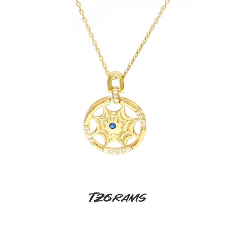 925 Silver Star Plated Necklace Zircon Chain