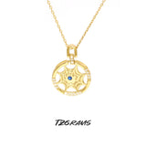 925 Silver Star Plated Necklace Zircon Chain