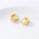 92.5 Sterling Silver Minimalistic Earrings Textured Fine Jewelry