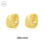 92.5 Sterling Silver Minimalistic Earrings Textured Fine Jewelry