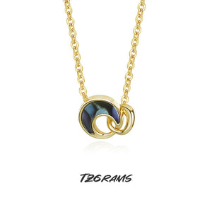 92.5 Silver Double Ring Necklace Clavicle Chain
