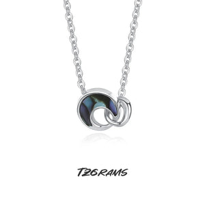 92.5 Silver Double Ring Necklace Clavicle Chain