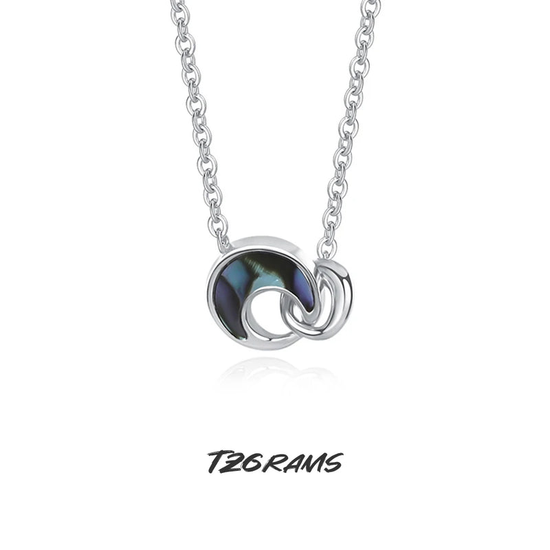 92.5 Silver Double Ring Necklace Clavicle Chain