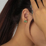 925 Silver Retro Shell Water Drop Earrings With Turquoise Jewelry