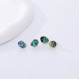 925 Silver Retro Shell Water Drop Earrings With Turquoise Jewelry