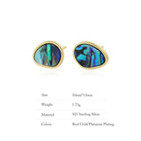 925 Silver Retro Shell Water Drop Earrings With Turquoise Jewelry