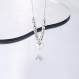 925 Silver Bead Heart Necklace for Girls Birthday Party Jewelry