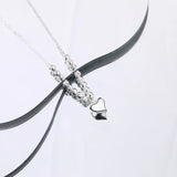 925 Silver Bead Heart Necklace for Girls Birthday Party Jewelry