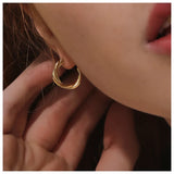 Twining Rope Hoop Earrings for Women - 92.5 Sterling Silver