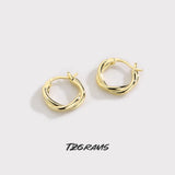 Twining Rope Hoop Earrings for Women - 92.5 Sterling Silver