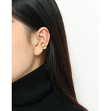 Sterling Silver Clip Earrings, No Ear Hole Required, Irregular Fine Jewelry