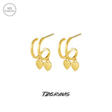 925 Silver Heart-Shaped French Earrings Women's Birthday Party Jewelry
