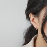 92.5 Sterling Silver Style Hoop Earrings Woman Jewelry Gorgeous