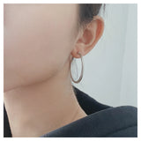 925 Silver Round Shape Matte Earrings Wedding Accessories