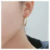 925 Silver Round Shape Matte Earrings Wedding Accessories