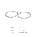 925 Silver Round Shape Matte Earrings Wedding Accessories