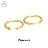 925 Silver Round Shape Matte Earrings Wedding Accessories