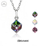 Sterling Silver Necklace With Austria Crystal Pendant