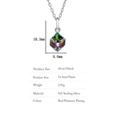 Sterling Silver Necklace With Austria Crystal Pendant