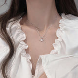 92.5 Silver Necklace Pray For Auspiciousness Pendant High Birthday Jewelry