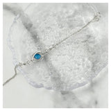 Sterling Silver Cat's Eye Stone Bracelet Geometric Shape Party Jewelry