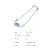 Sterling Silver Cat's Eye Stone Bracelet Geometric Shape Party Jewelry