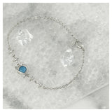 Sterling Silver Cat's Eye Stone Bracelet Geometric Shape Party Jewelry