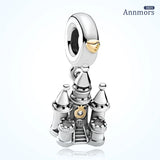 92 Sterling Silver Charms for Bracelet Heart Flower Rainbow Castle Beads