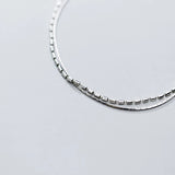 925 Anklet Women Sterling Silver Female Geometric Bracelet Fine Chain